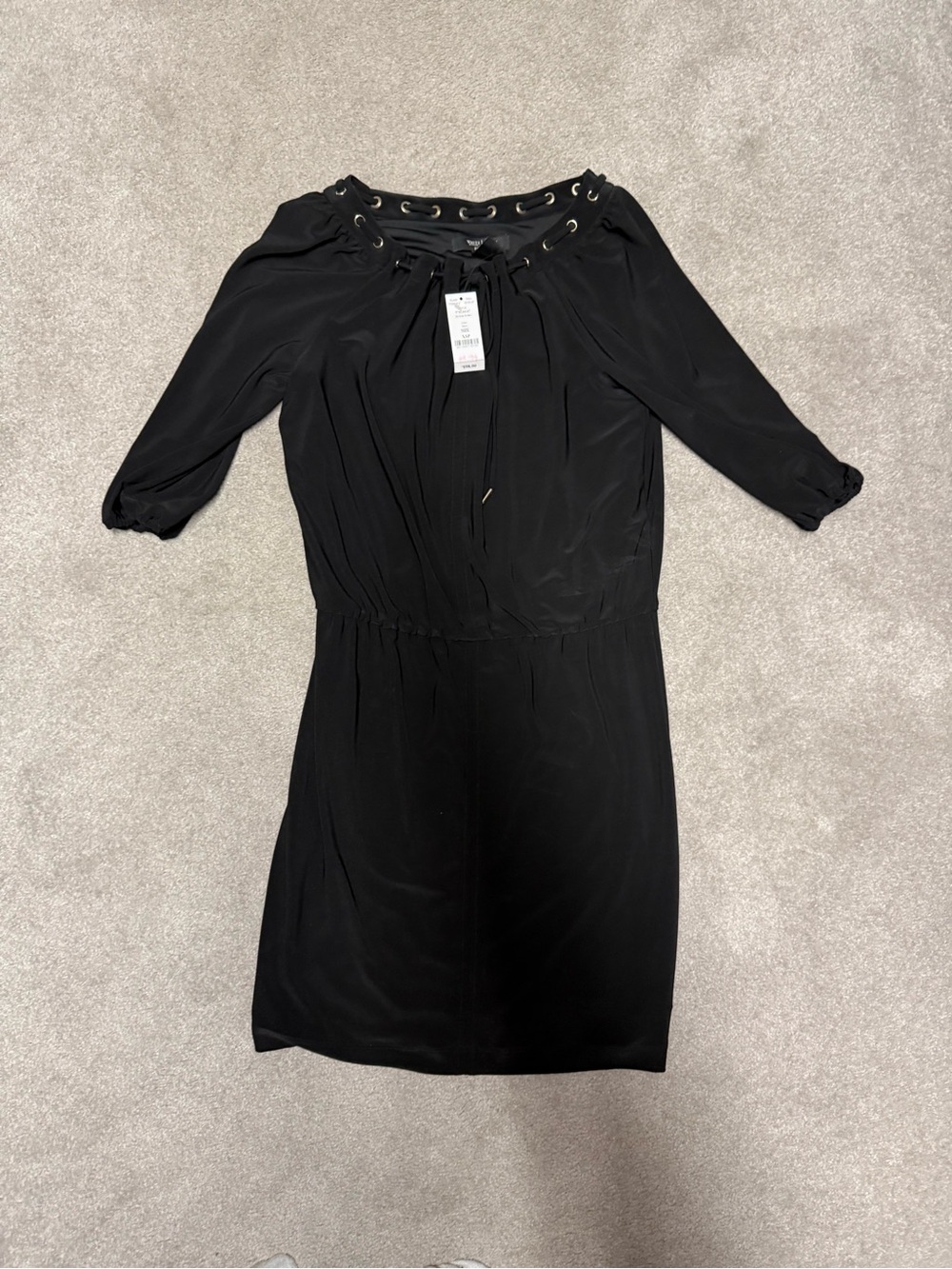 Black Women’s Dress with Eyelet Detail